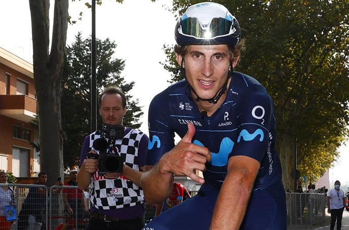 El ciclista español Iván García Cortina (Movistar Team)