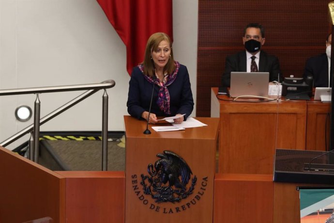 Archivo - La ministra d'Economia de Mxic,Tatiana Clouthier
