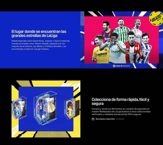 LaLiga y Dapper Labs lanzan 'LaLiga Golazos', coleccionable digital con los vídeos más épicos de la competición desde 2005.