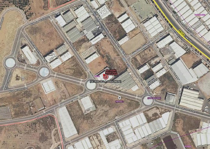 Localización, en en el mapa, de la nave industrial