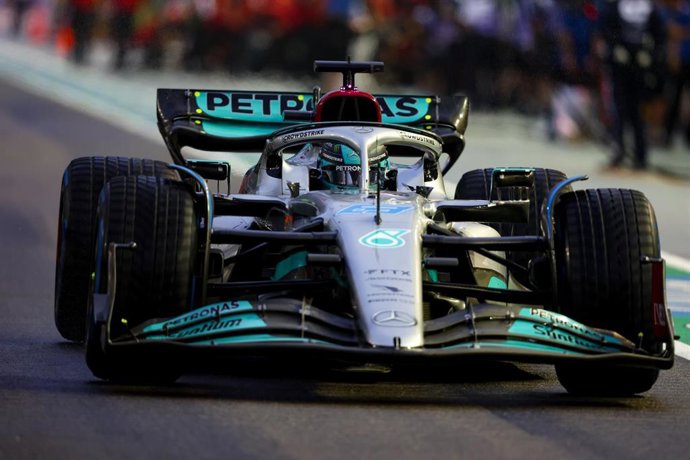 El piloto británico de Fómrula 1 George Russell (Mercdes), en el GP de Singapur 2022.