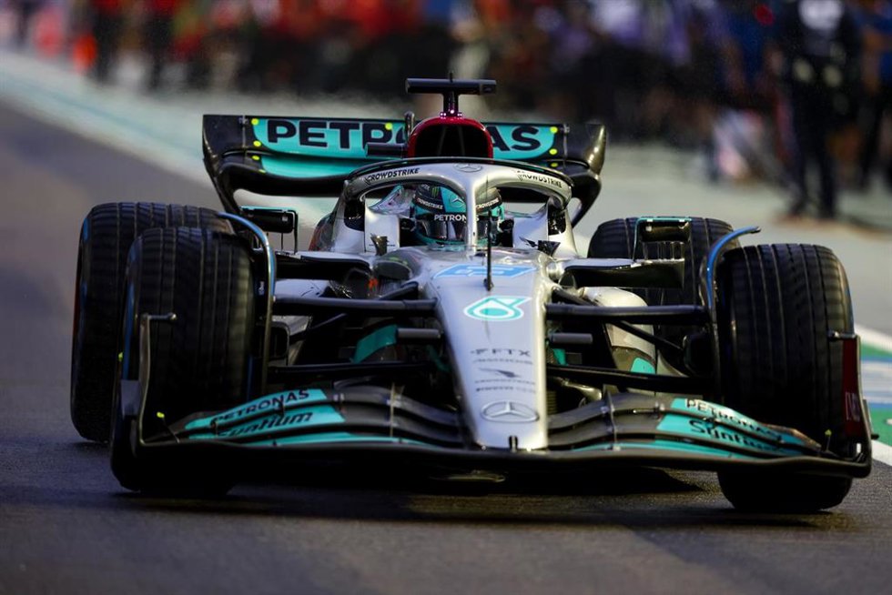 El piloto británico de Fómrula 1 George Russell (Mercdes), en el GP de Singapur 2022.