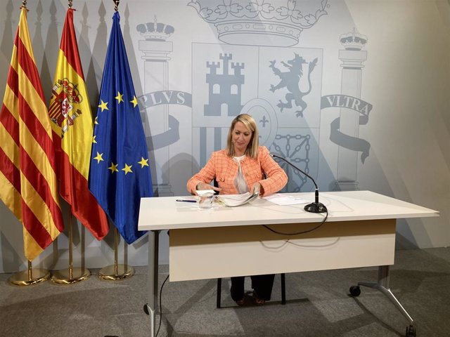 La delegada del Gobierno en Catalunya, Maria Eugènia Gay, este viernes en Barcelona