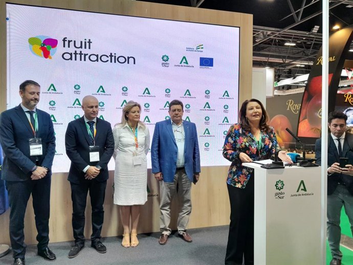La consejera de Agricultura, Pesca, Agua y Desarrollo Rural, Carmen Crespo, en Fruit Attraction 2022.