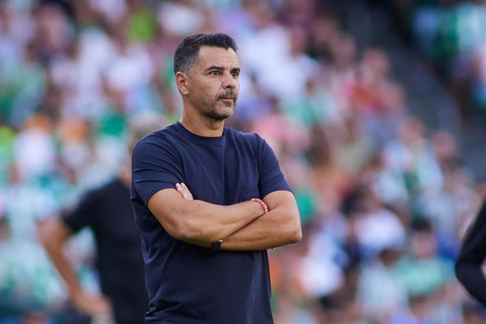 Miguel Angel Sanchez "Michel", head coach of Girona FC, looks on during the spanish league, La Liga Santander, football match played between Real Betis and Girona FC at Benito Villamarin stadium on September 18, 2022, in Sevilla, Spain.