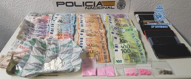Dinero intervenido en una operación policial