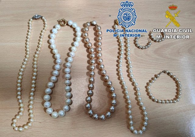 Algunas de las joyas recuperadas.