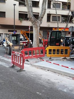 Obras de mejora en las calles Cardenal Despuig y Luca de Tena.