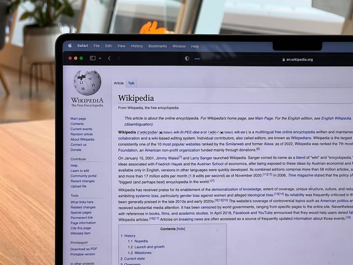 Página web de Wikipedia