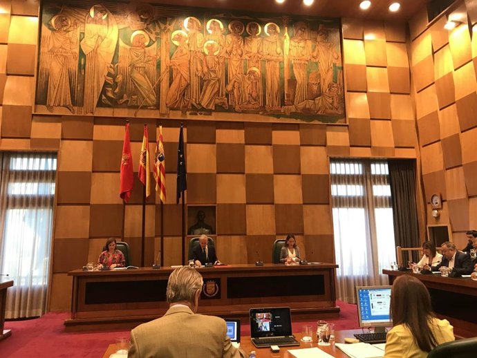 Un pleno del Ayuntamiento de Zaragoza.