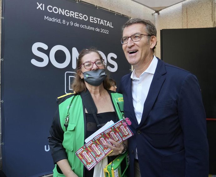 El presidente del PP, Alberto Núñez Feijóo, en el XI Congreso Nacional de la ONCE