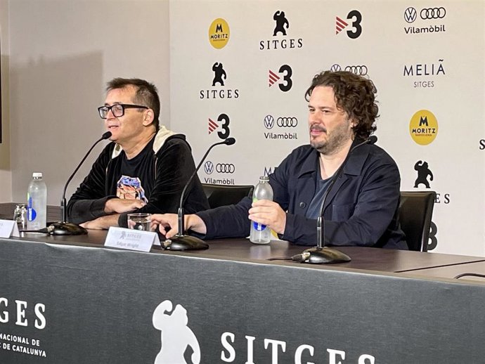 El director del Festival de Sitges Ángel Sala y el cineasta británico Edgar Wright