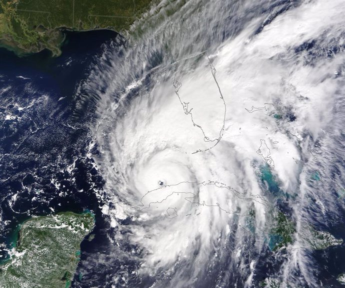 Imagen de satélite del huracán 'Ian' sobre Cuba