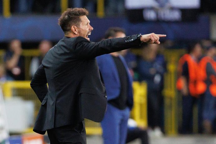 El entrenador del Atlético de Madrid, Diego Pablo Simeone