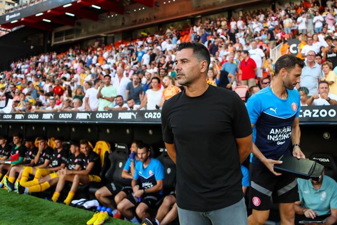 Archivo - El entrenador del Girona, Míchel Sánchez