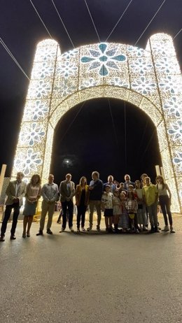 Encendido de la portada de la Feria de Jaén