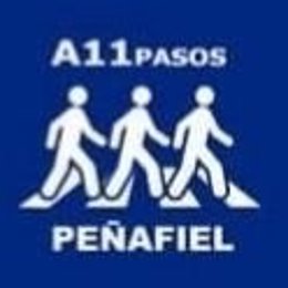 Cartel identificativo de la Plataforma A11 pasos de Peñafiel
