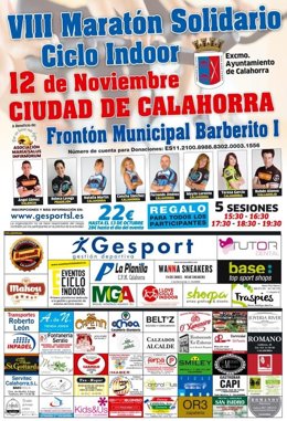 El VIII Maratón solidario de ciclo indoor 'Ciudad de Calahorra' se celebrará el 12 de noviembre