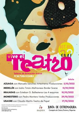 Cartel del programa de Aupex 'Vive el teatro'