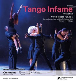 Cartel 'Tango Infame' de compañía R.E.A. Danza
