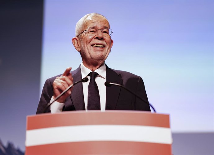 09 September 2022, Austria, Vienna: Austrian President Alexander van der Bellen speaks during the lauch of his presidential campaign, at which he seeks to remain in office for another term. Photo: Eva Manhart/APA/dpa