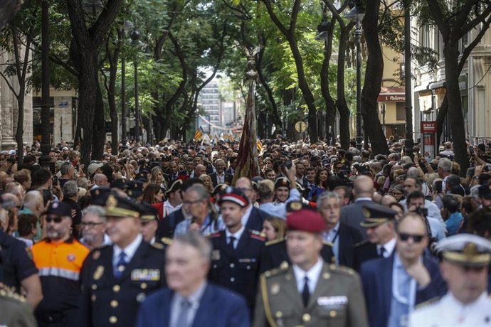 Procesión cívica con motivo del 9 d octubre en Valncia
