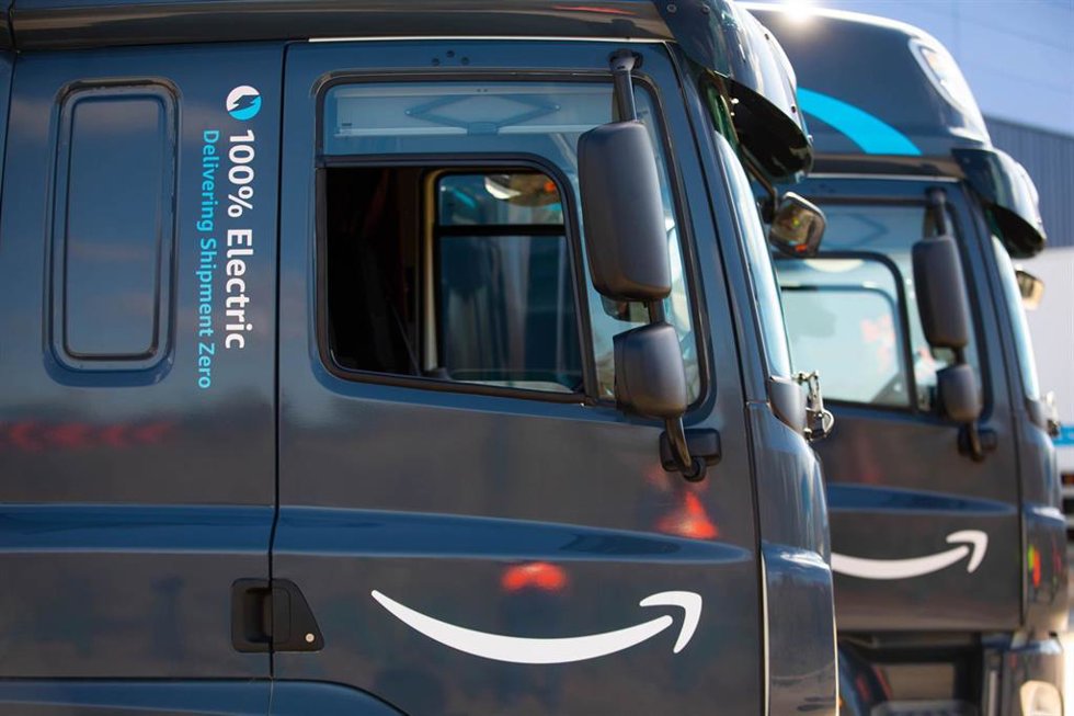 Archivo - Transporte para reducir emisiones de Amazon