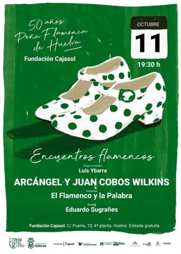 Cartel del primer 'Encuentro Flamenco' de la Fundación Cajasol con motivo del 50 aniversario de la Peña Flamenca de Huelva