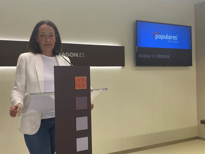 La portavoz de Hacienda del Partido Popular (PP) en las Cortes de Aragón, Carmen Susín.