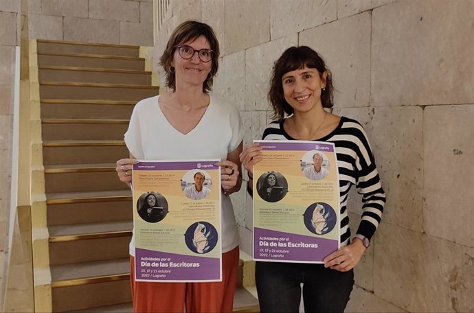 Carmen Urquía y Eva Tobías presentan los actos del Día de las Escritoras.