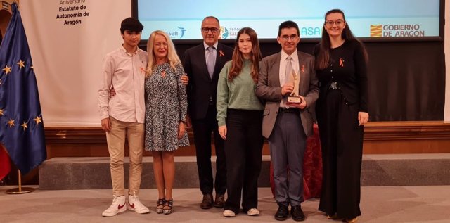 El consejero de Educación, Cultura y Deporte del Gobierno de Aragón, Felipe Faci, en el acto de ASAPME con motivo del Día Mundial de la Salud Mental.