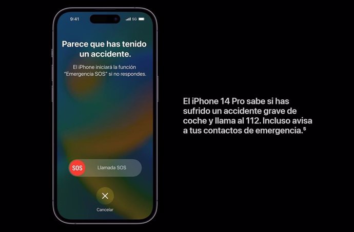 Sistema de detección de accidentes de Apple