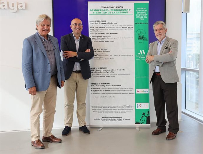 Presnetación de las jornadas de reflexión y debate sobre democracia, periodismo y libertad de expresión que tendrán lugar en Málaga entre el 17 y el 26 de octubre