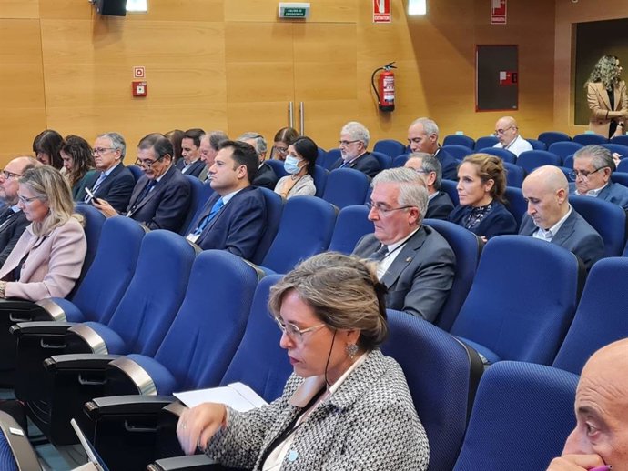 El consejero de Agricultura, Ganadería y Medio Ambiente del Gobierno de Aragón, Joaquín Olona, en la reunión del Consejo Nacional del Agua.