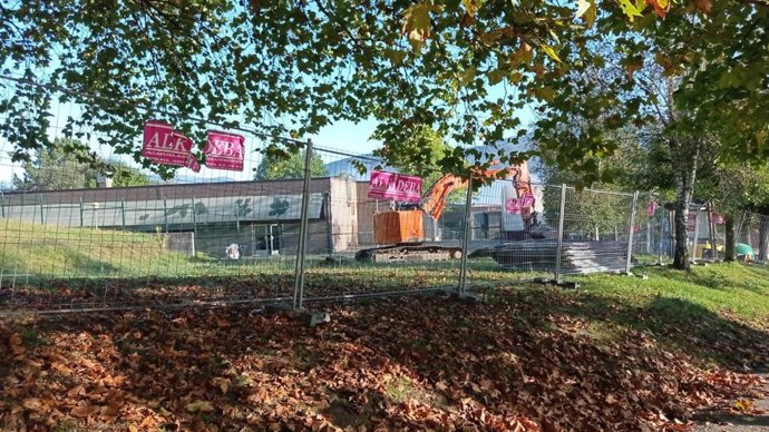 Obras del skate park en Elorrio