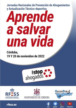 Portada del programa de las Jornadas Nacionales de Prevención de Ahogamientos y Actualización Técnico-deportiva.