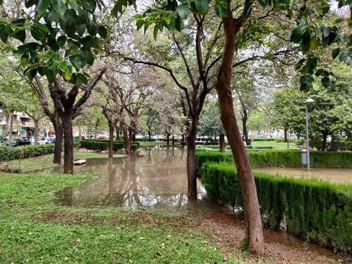 Archivo - Lluvia en Valncia