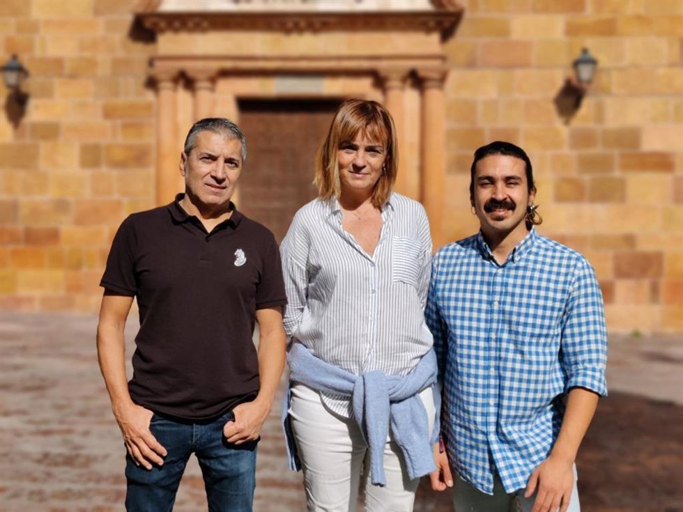 Xune Elipe, Covadonga Tomé y Andrés Ron.