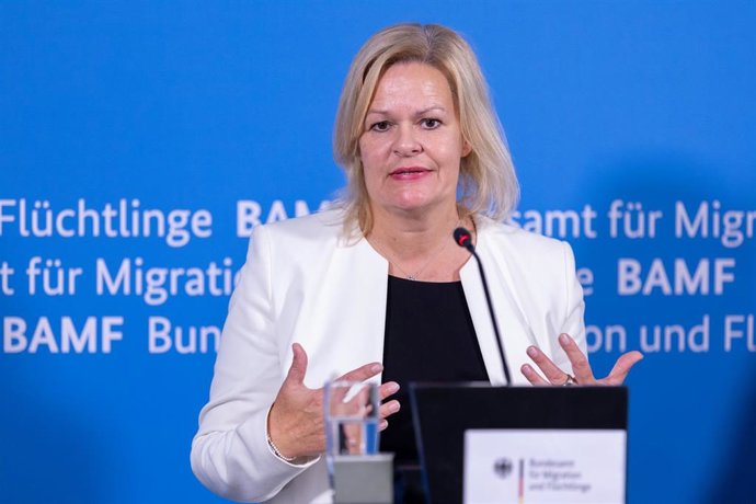 La ministra del Interior alemana, Nancy Faeser 