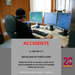 Gráfico elaborado por el 112 con datos del accidente en Matallana de Torío
