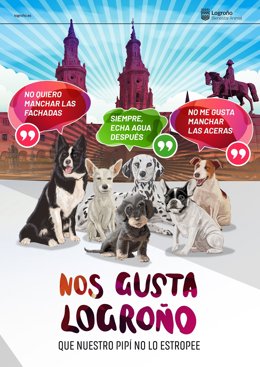 Logroño hará campaña de limpieza y limpieza y sensibilización contra los orines caninos en los espacios públicos