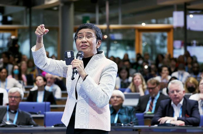 Archivo - La periodista filipina y premio Nobel de la Paz, Maria Ressa.