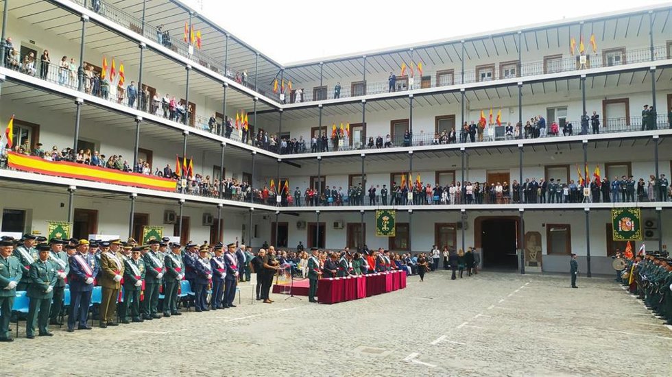 La delegada del Gobierno en  Madrid, Mercedes González, en los actos de la Patrona de la Guardia Civil celebrados en el Acuartelamiento de Batalla del Salado 32 de Madrid.