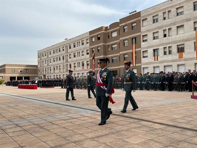 El jefe de la Guardia Civil en Catalunya, José Luis Tovar, en la conmemoración del Día de la Guardia Civil este martes 11 de octubre en Sant Andreu de la Barca (Barcelona).