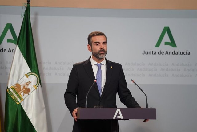 El consejero de Sostenibilidad y portavoz del Gobierno, Ramón Fernández-Pacheco, este martes en rueda de prensa.