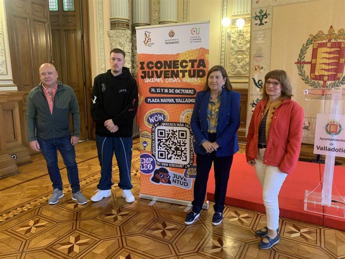 Presentación del evento 'Conecta Valladolid' que se celebrará en la Plaza Mayor.