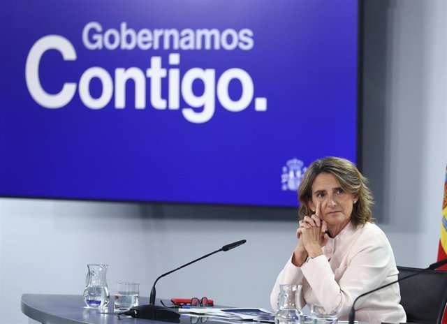 La vicepresidenta tercera y ministra para la Transición Ecológica y el Reto Demográfico, Teresa Ribera, durante una rueda de prensa posterior al Consejo de Ministros.