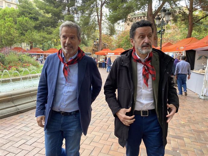 El portavoz nacional de Cs, Edmundo Bal, y el líder autonómico de este partido, Daniel Pérez Calvo.