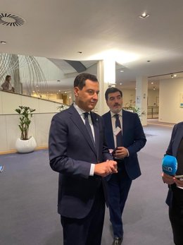 Juanma Moreno, este martes en Bruselas