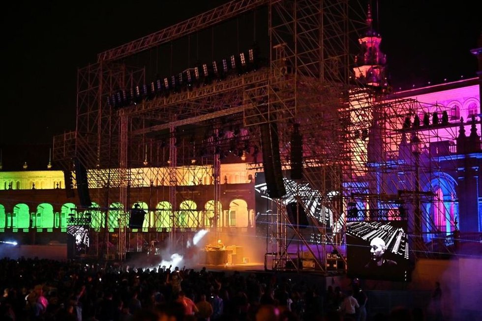 Imagen de archivo del Icónica Fest Sevilla en la Plaza de España.